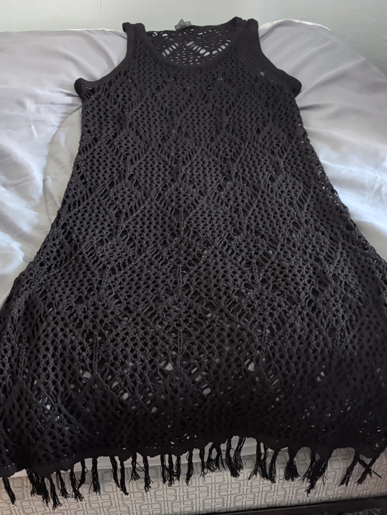 torrid Other - torrid Black Crochet Swim Cover-Up Dress